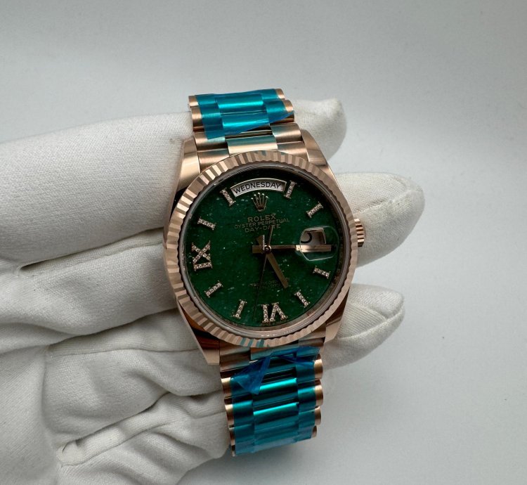 Rolex Day-date 36 128235 Green Aventurine Dial New 2023