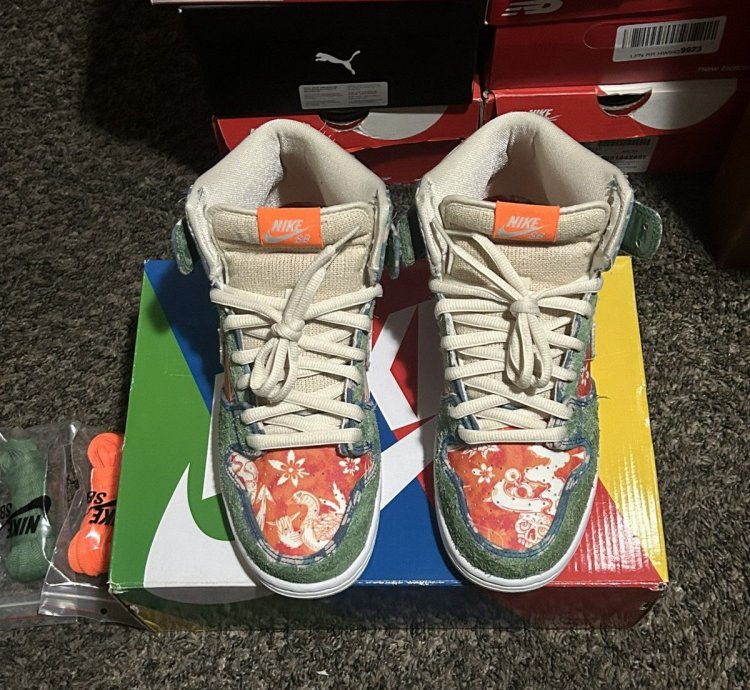 Nike Sb Dunk High Hawaii Maui Wowie Size 8