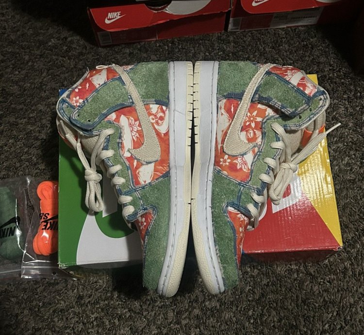 Nike Sb Dunk High Hawaii Maui Wowie Size 8