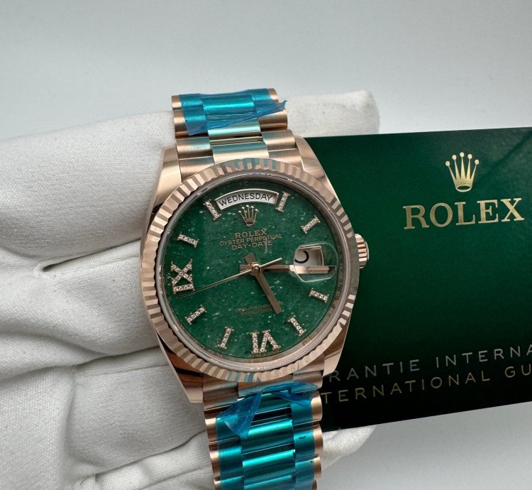 Rolex Day-date 36 128235 Green Aventurine Dial New 2023