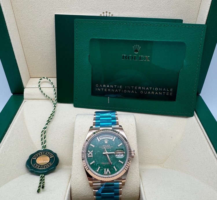 Rolex Day-date 36 128235 Green Aventurine Dial New 2023