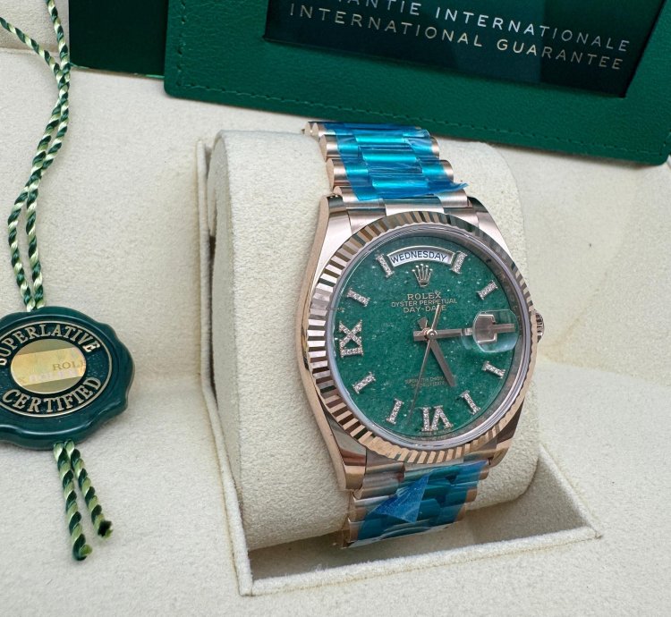 Rolex Day-date 36 128235 Green Aventurine Dial New 2023