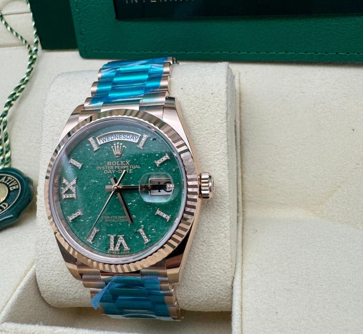 Rolex Day-date 36 128235 Green Aventurine Dial New 2023