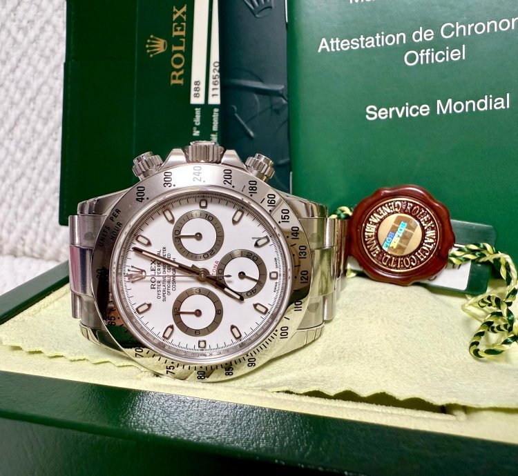 Rolex Daytona 116520 White Aph Full Original Stickers Unworn Nos