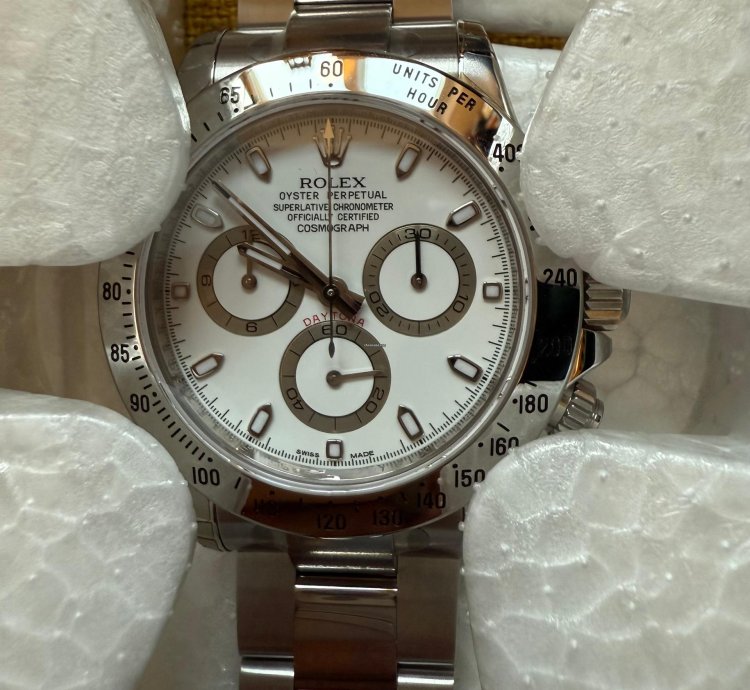 Rolex Daytona 116520 White Aph Full Original Stickers Unworn Nos