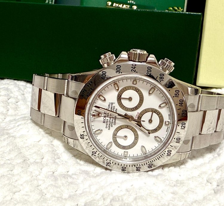 Rolex Daytona 116520 White Aph Full Original Stickers Unworn Nos