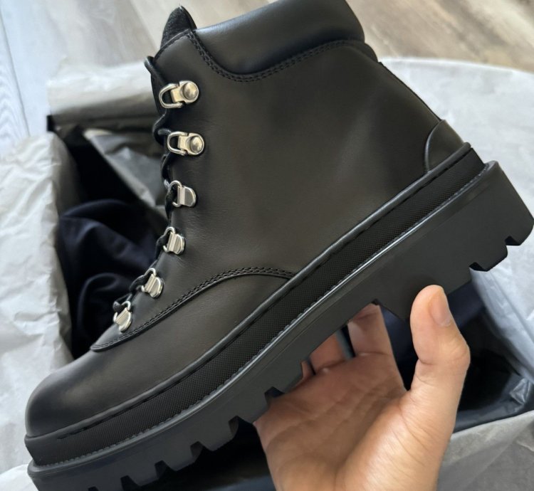 Dior Jacquard Explore Hiking Boot Leather