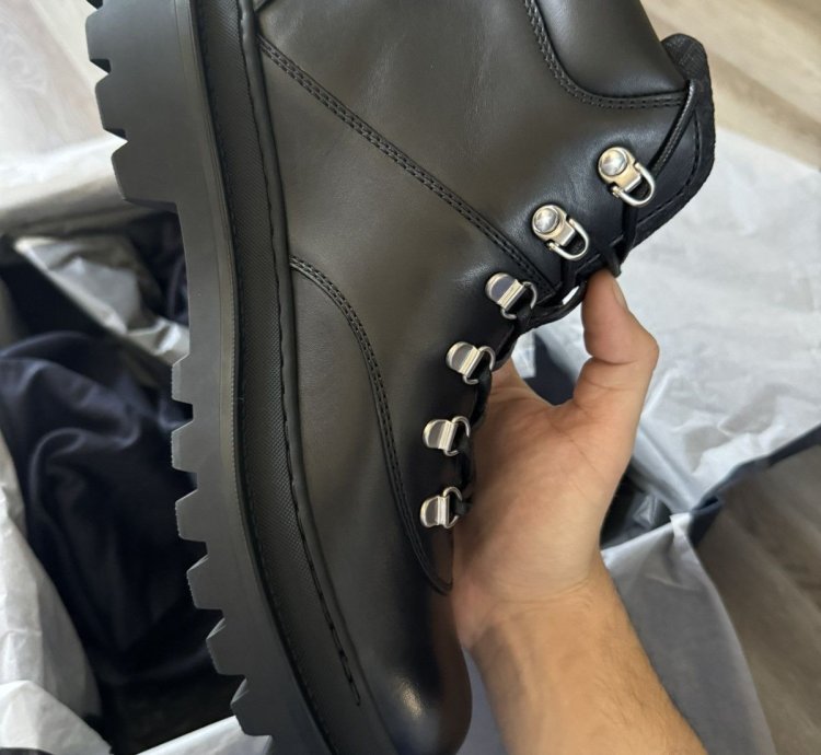 Dior Jacquard Explore Hiking Boot Leather