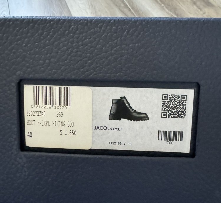Dior Jacquard Explore Hiking Boot Leather