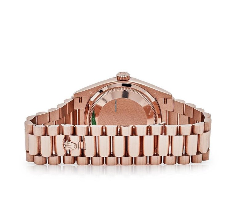Rolex Day-date 36 128235 Rose Gold Mother Of Pearl Diamond Dial
