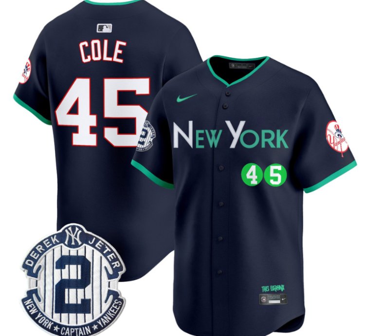Gerrit Cole Jersey 45 New York Yankees City Connect Vapor Premier Limited Stitched Navy