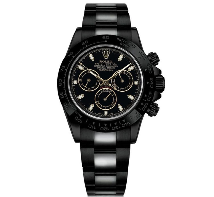 Rolex Daytona 116523 Daytona Black Pvd Dlc Coated Watch With Black Dial