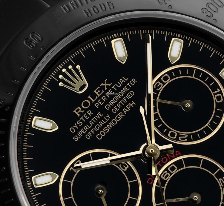 Rolex Daytona 116523 Daytona Black Pvd Dlc Coated Watch With Black Dial