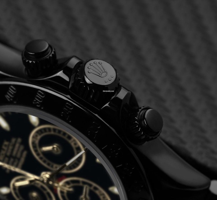 Rolex Daytona 116523 Daytona Black Pvd Dlc Coated Watch With Black Dial
