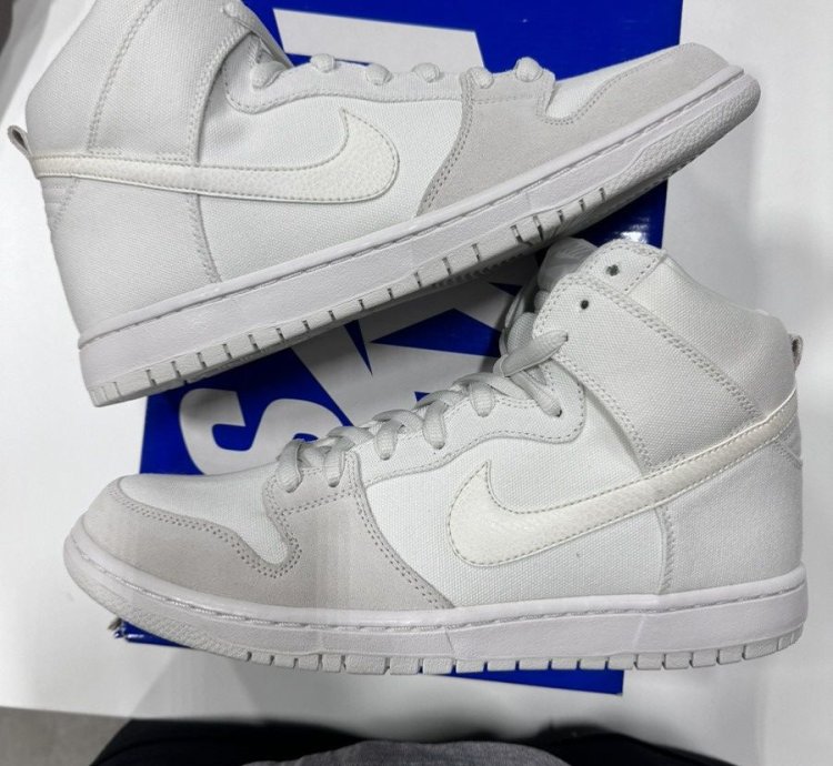 Nike Sb Dunk High Metallic Summit White Size 10