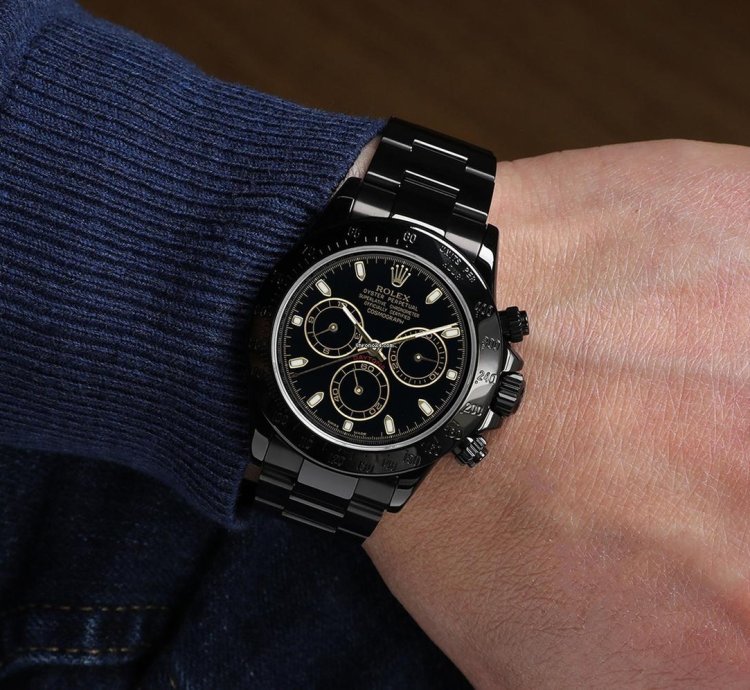 Rolex Daytona 116523 Daytona Black Pvd Dlc Coated Watch With Black Dial