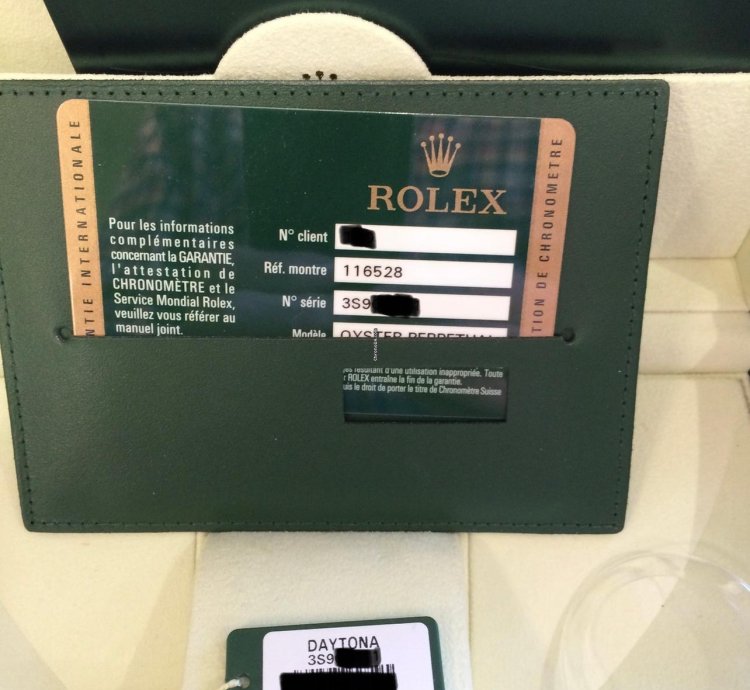 Rolex Daytona 116528 - Blue Dial - Yellow Gold - 2014 - Unworn