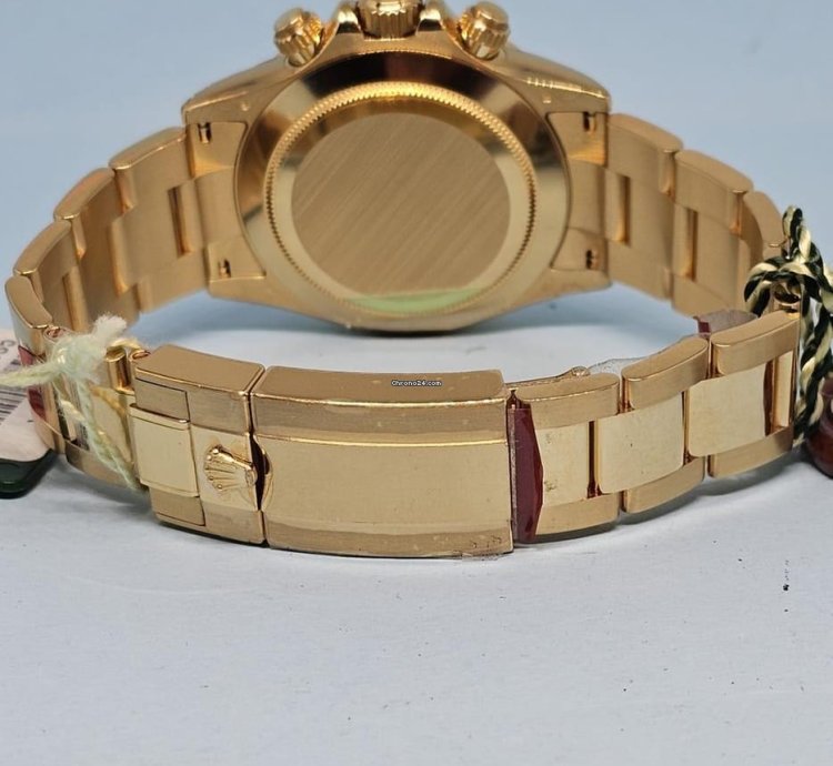 Rolex Daytona 116528 Yellow Gold Diamonds Tahiti Mother Of Pearl Dial Full Set Stickers