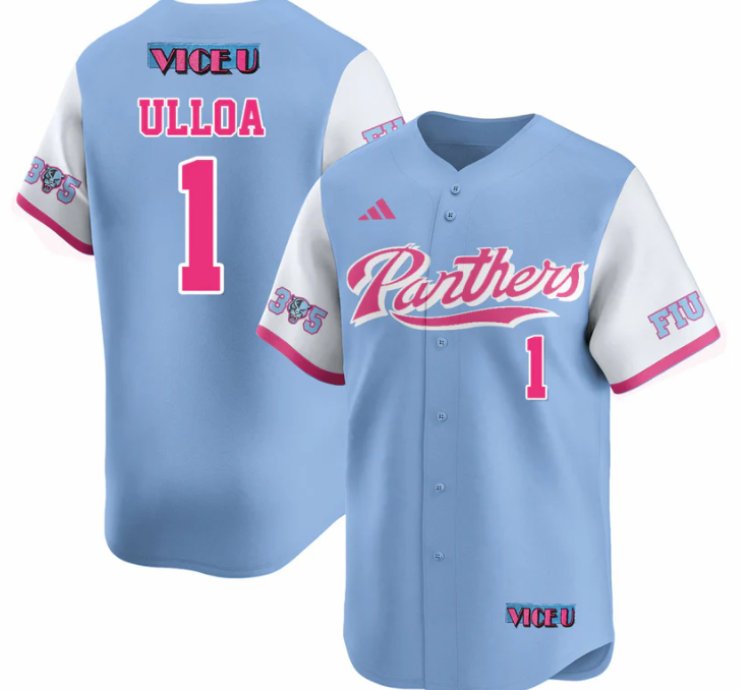 Alex Ulloa Jersey 1 Fiu Baseball 2025 Vice U Stitched Blue