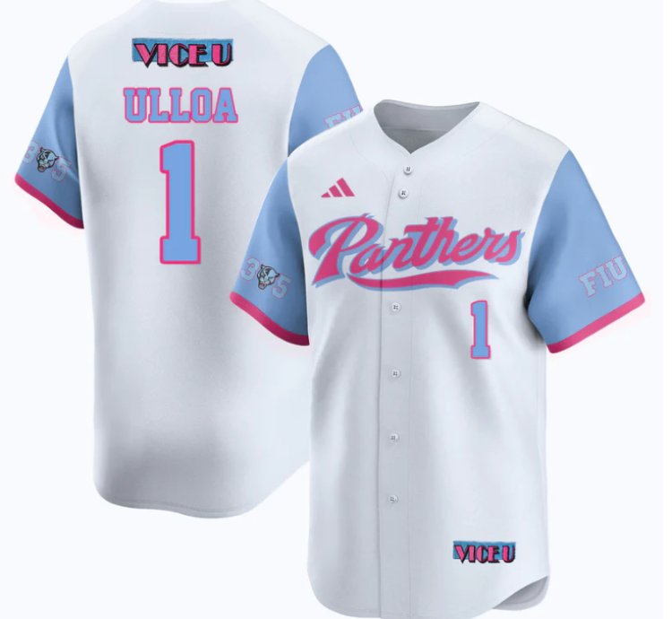 Alex Ulloa Jersey 1 Fiu Baseball 2025 Vice U Stitched White