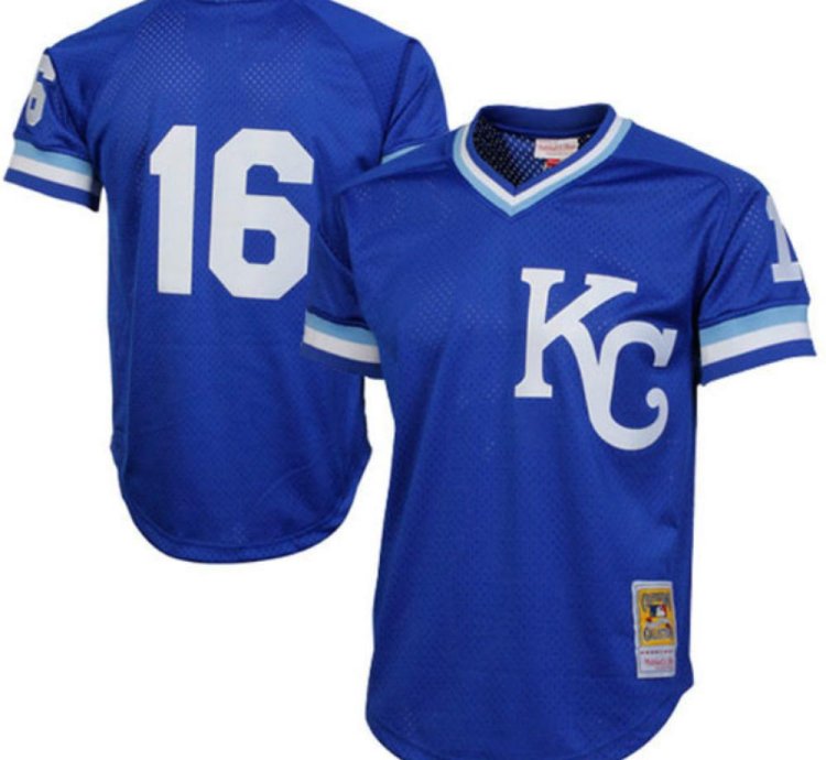 Kansas City Royals Bo Jackson Royal 1989 Throwback Mesh Pullover Jersey
