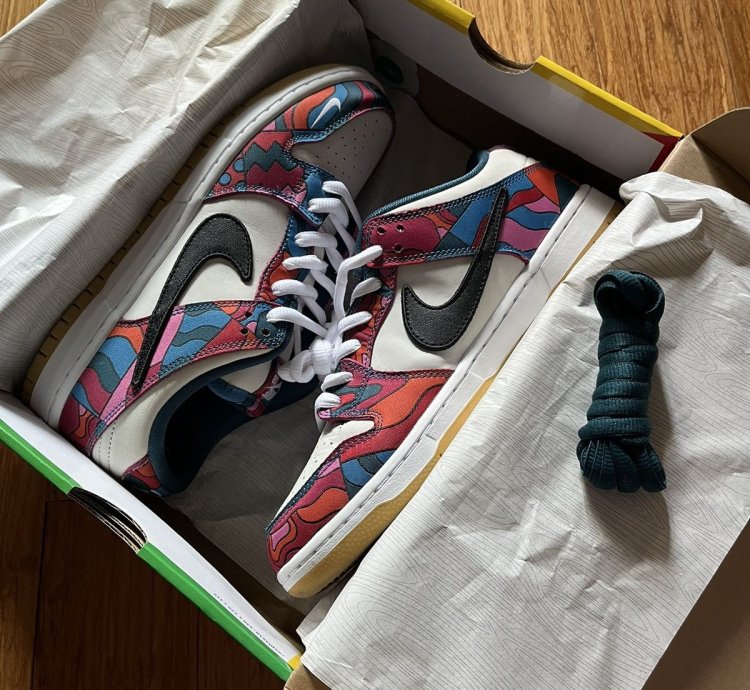 Us 9 5 Nike Sb Parra Abstract Dunk Low Pro Qs Horigome