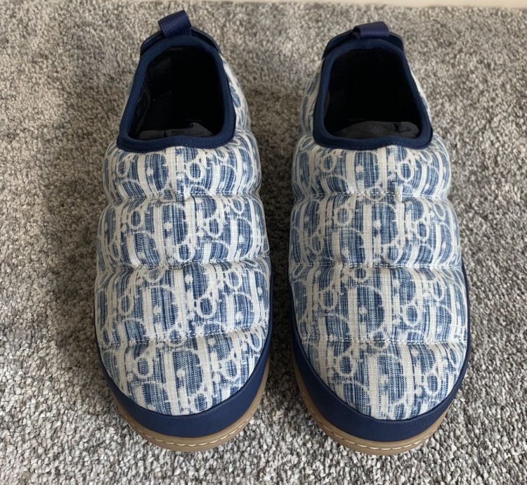 Dior Oblique Kasuri Snow Slip On Sneakers Sz 42