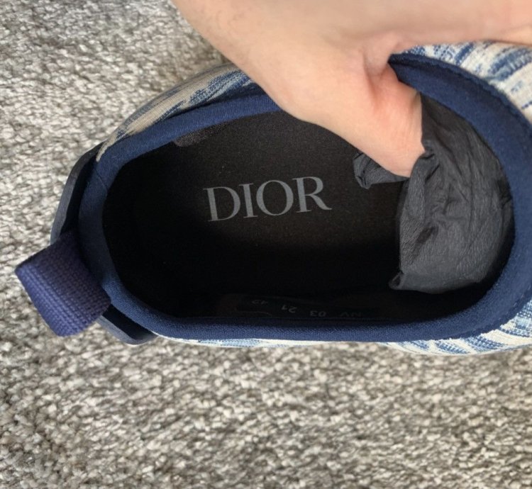 Dior Oblique Kasuri Snow Slip On Sneakers Sz 42