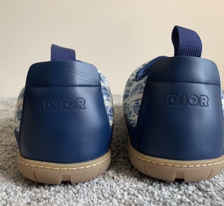 Dior Oblique Kasuri Snow Slip On Sneakers Sz 42