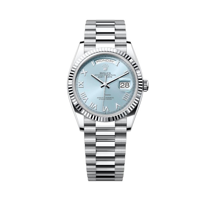 Rolex Day-date 36 128236 Ice Blue Dial Unworn Full Set