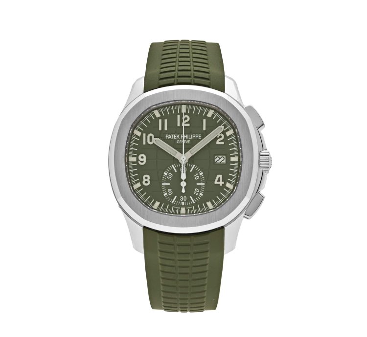Patek Philippe Aquanaut 5968g-010 Chronograph White Gold Khaki Green Dial 2024
