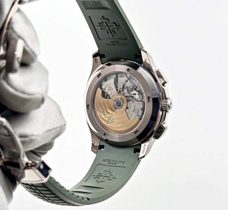 Patek Philippe Aquanaut 5968g-010 Chronograph White Gold Khaki Green Dial 2024