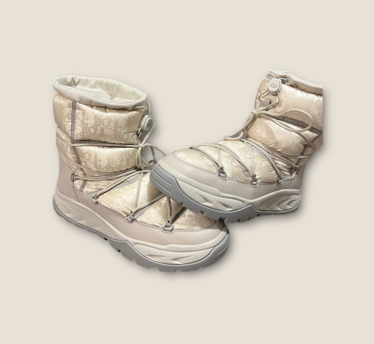 Dior Oblique Snow Boots White Size 13
