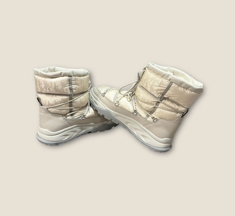 Dior Oblique Snow Boots White Size 13