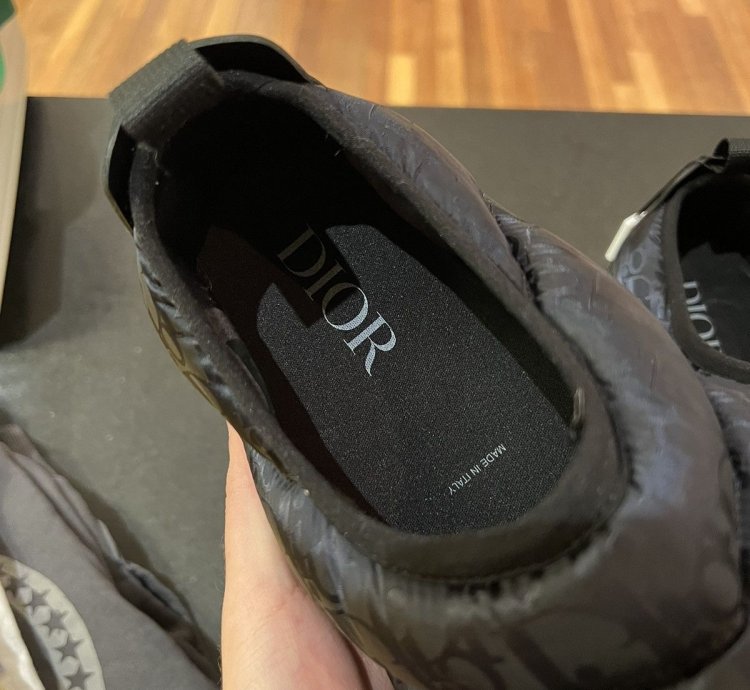 Dior Oblique Snow Slipper Black Optical Mule