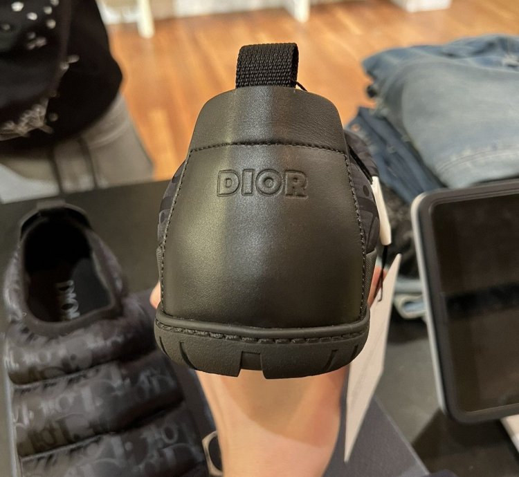 Dior Oblique Snow Slipper Black Optical Mule