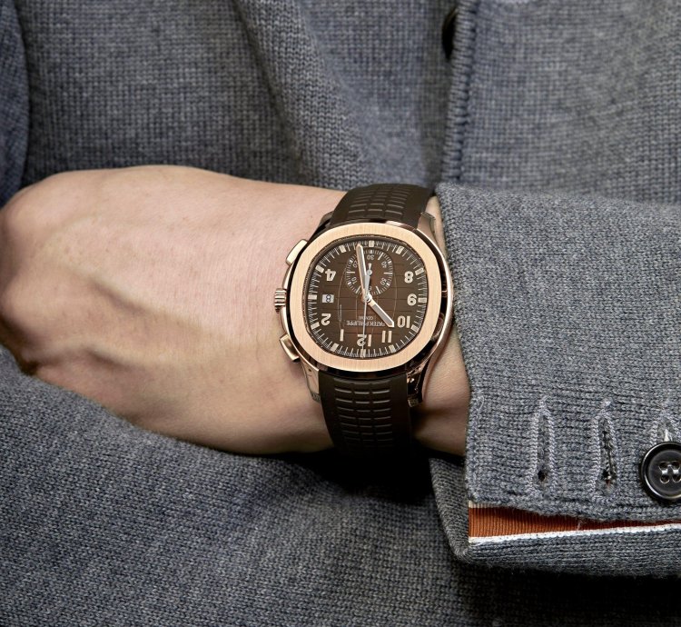 Patek Philippe Aquanaut 5968r-001 Chronograph Rose Gold Brown Dial 2023