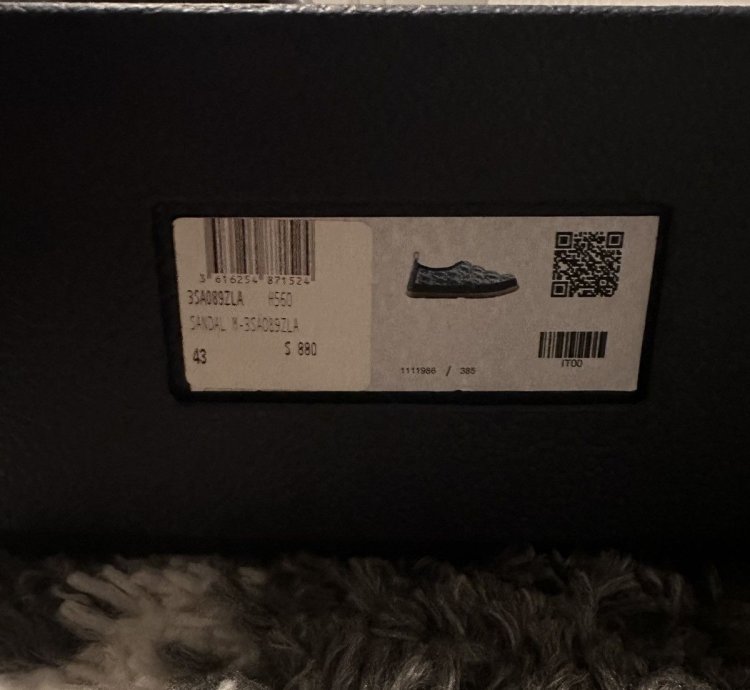 Dior Puffer Slipper Snow Slippers Size 10 Men