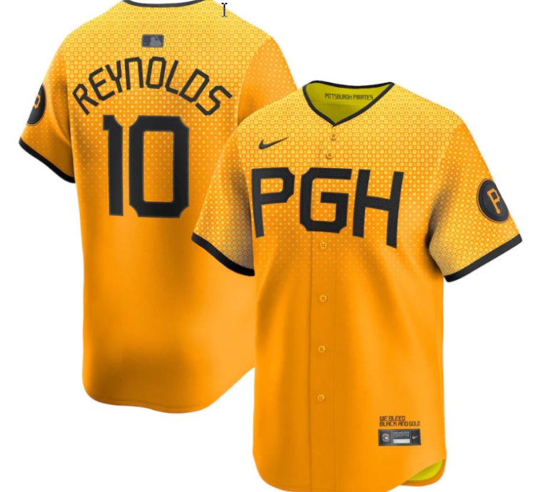 Bryan Reynolds Pittsburgh Pirates Gold City Connect Vapor Limited Jersey