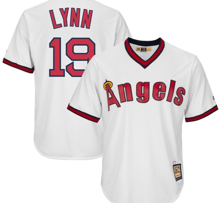 Los Angeles Angels Fred Lynn White Throwback Pullover Jersey