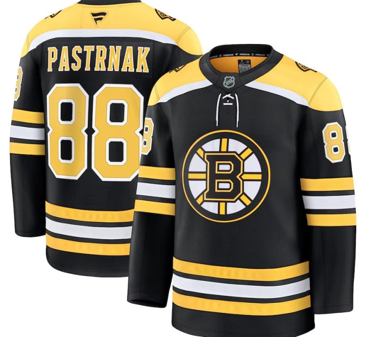 Mens Boston Bruins 88 David Pastrnak Home Premium Jersey Black