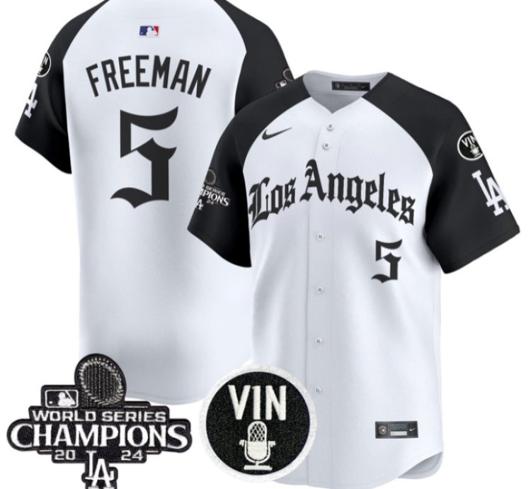 Freddie Freeman Jersey 5 Dodgers 2025 La Gothic Style Vapor Premier Limited Stitched Alternate