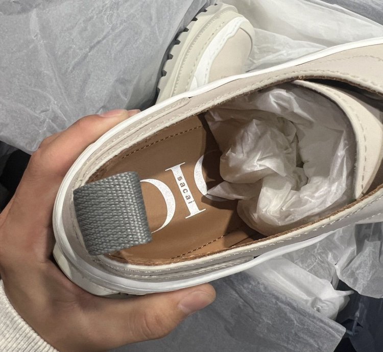 Dior Sacai Cream Derby Shoes