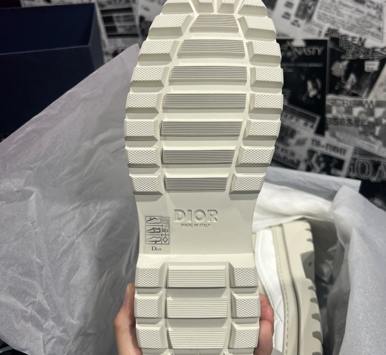 Dior Sacai Cream Derby Shoes