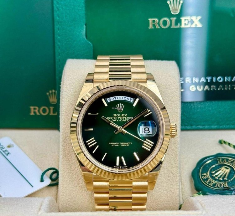 Rolex Day-date 36 128238 Day-date 36mm Yellow Gold Green Ombre Roman President - 2024