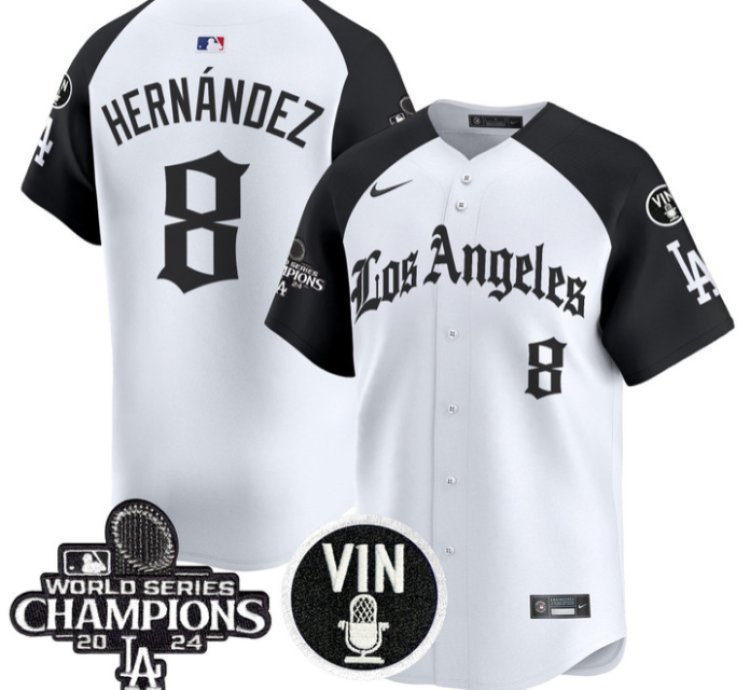 Kike Hernandez Jersey 8 Dodgers 2025 La Gothic Style Vapor Premier Limited Stitched Alternate