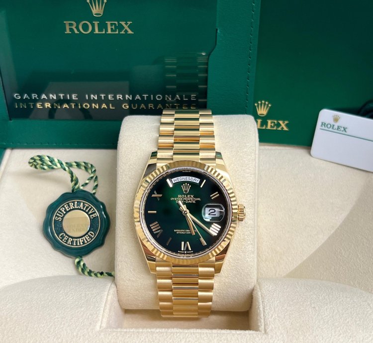 Rolex Day-date 36 128238 Day-date 36mm Yellow Gold Green Ombre Roman President - 2024