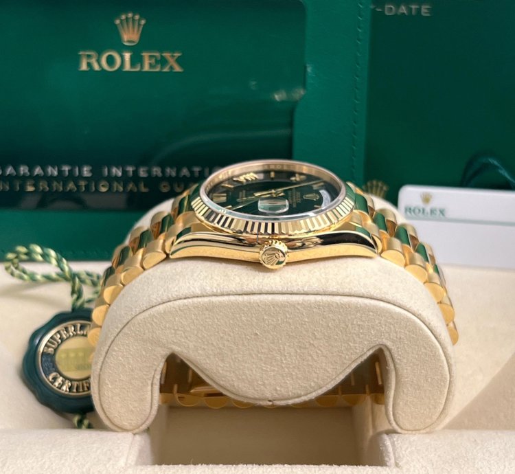 Rolex Day-date 36 128238 Day-date 36mm Yellow Gold Green Ombre Roman President - 2024