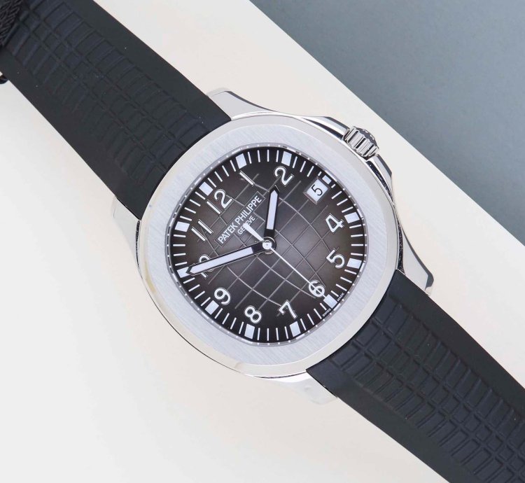 Patek Philippe Aquanaut Black Grey Dial - Steel Rubber Straps