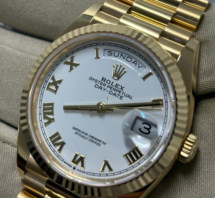 Rolex Day-date 36 128238 White Roman Dial Unworn 2023